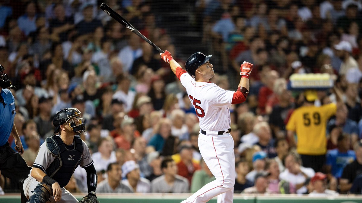 RedSox's tweet photo. The #RedSox today signed first baseman Steve Pearce to a one-year contract through the 2019 season. https://t.co/q82gMEozvm