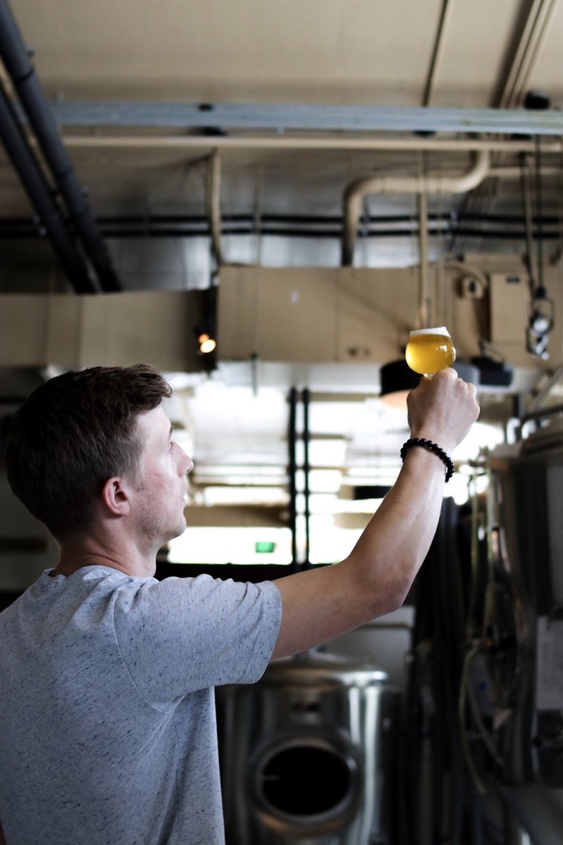 Making sure that 🍺 is just right! 💫#BelltownBrewing