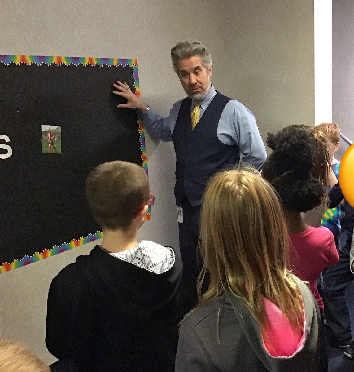 susan_kenworthy's tweet photo. We finished our next step for our school improvement project - surveying every classroom to decide which to pursue... #fidgetwall is the winner! We even had an impromptu chat with Dr Sloan re potential concerns. After the surveys, one s replied, That was awesome! #FEShseIN https://t.co/NjN7W4h6Y0