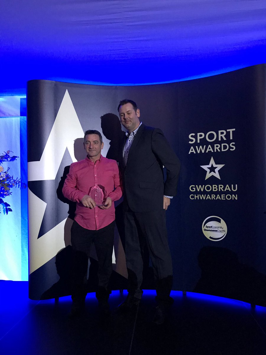 sport_leisure's tweet photo. Brand Sixty Eight Cyflawniad Oes i Chwaraeon / @brandsixtyeight Lifetime Achievement to Sport is Ivor Jones. Thank you Andrew for presenting the award. #ActiveGwent #SCSA18 @caerffilifc https://t.co/QjEkB1bvvv