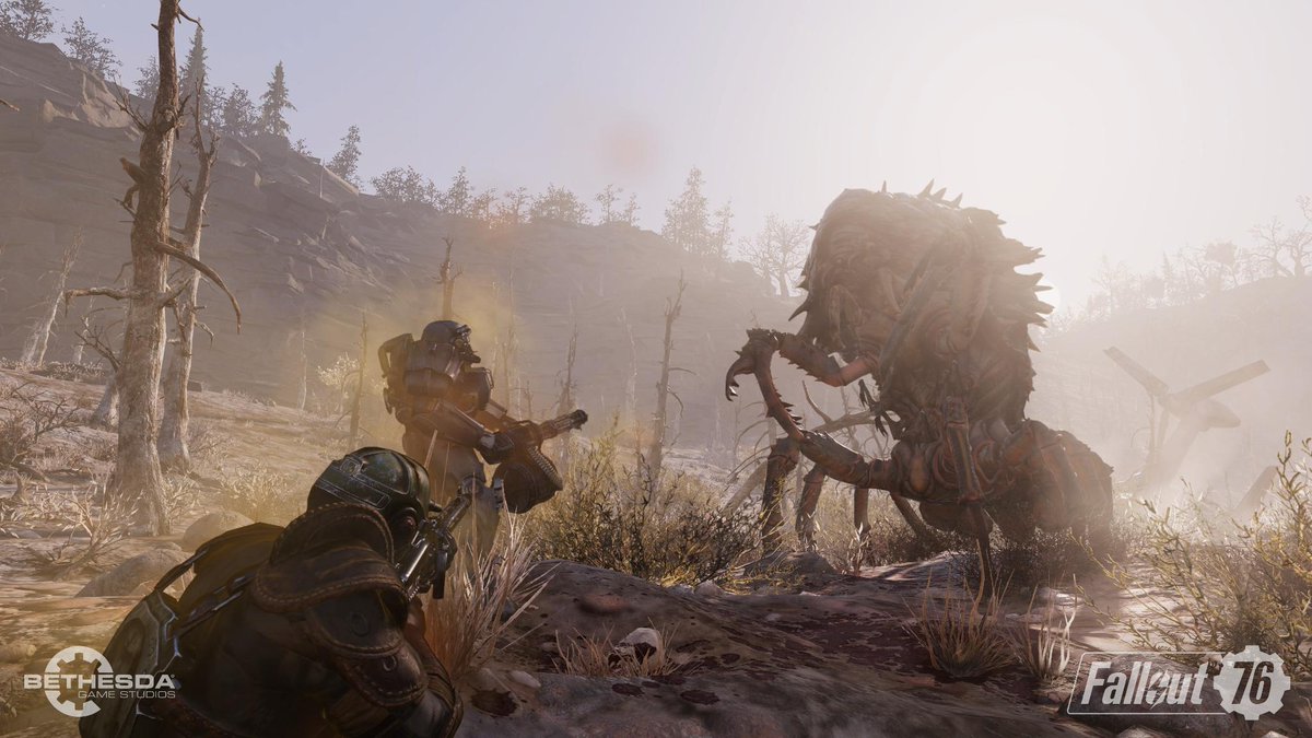 Fallout's tweet photo. Before the weekend starts, check out our #Fallout76 update for info on patches and features you can expect to see through December: https://t.co/mzn7wslElu https://t.co/50acWRjlbm
