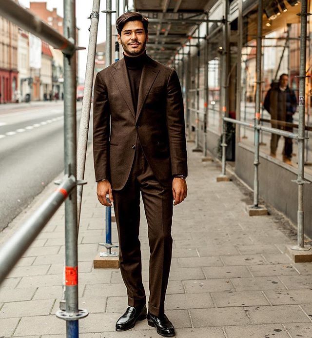 turtleneck and loafers