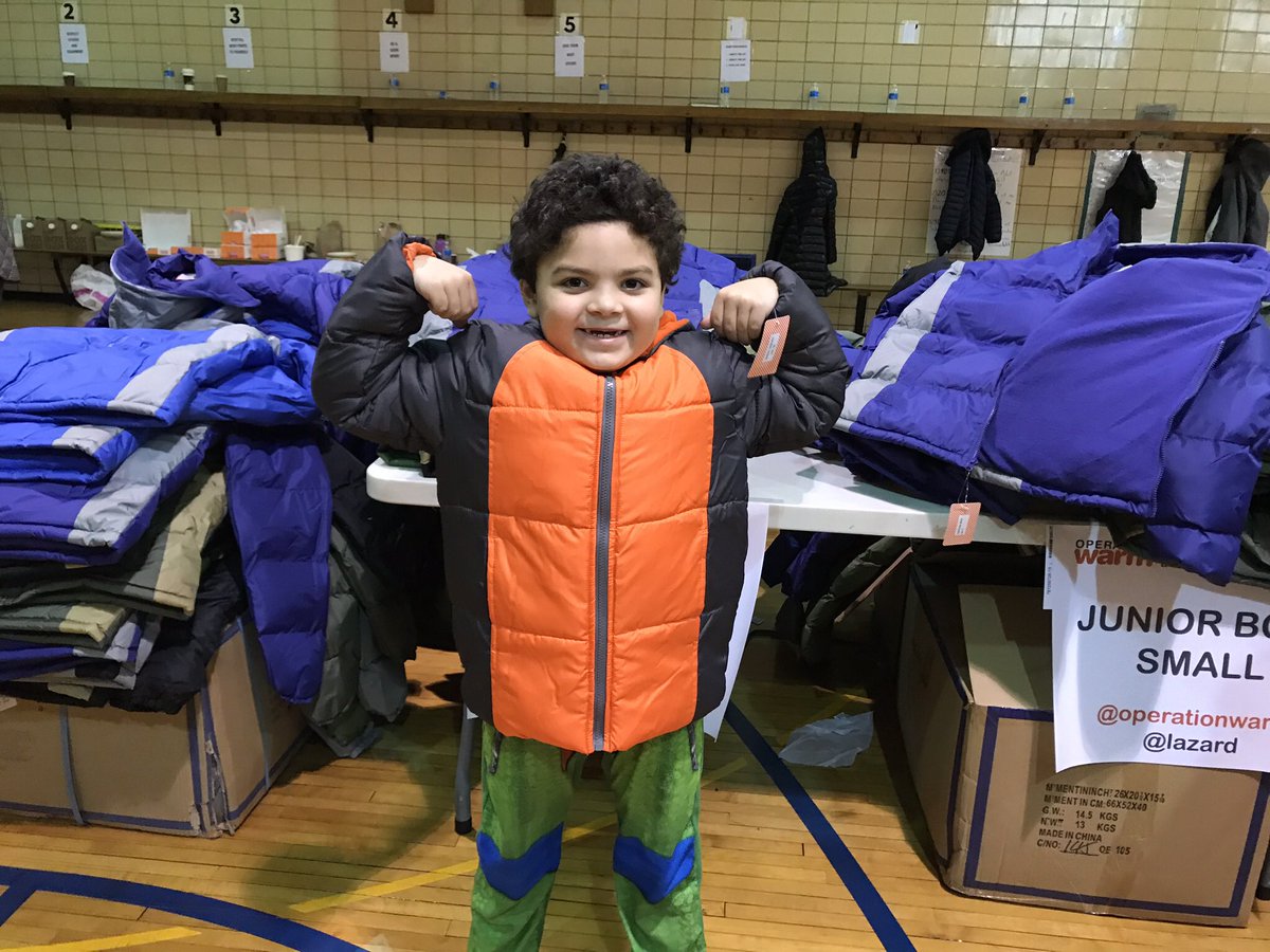 PS140PTA's tweet photo. Today’s event was amazing a huge Thank You to Lazard Ltd &amp; Operation Warm &amp; all the volunteers who came to our school today to provide winter coats for all of our children. No child deserves to be cold this winter &amp; #operationwarm and #lazard made sure of that Truly amazing work https://t.co/7FbmAOBxXp