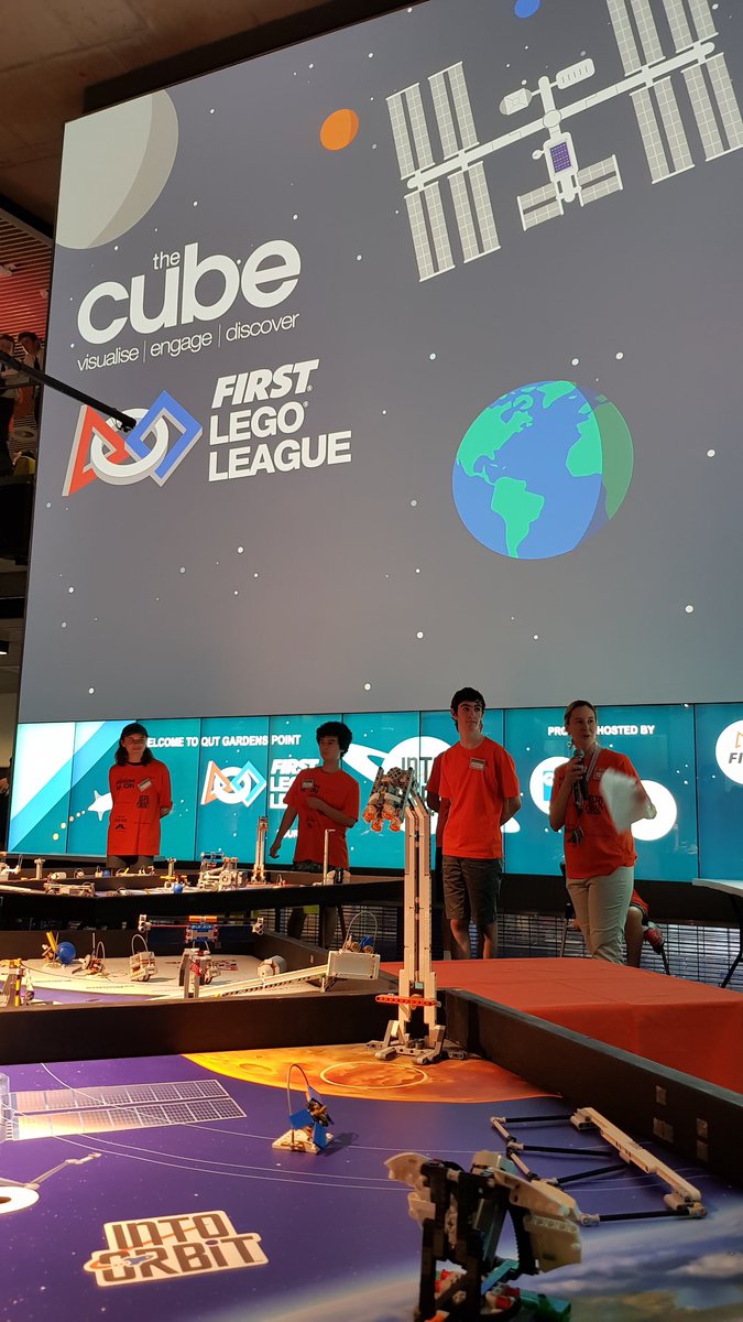 3... 2... 1... LEGO! @QUTTheCube #FIRSTLEGOLeague #INTOORBIT