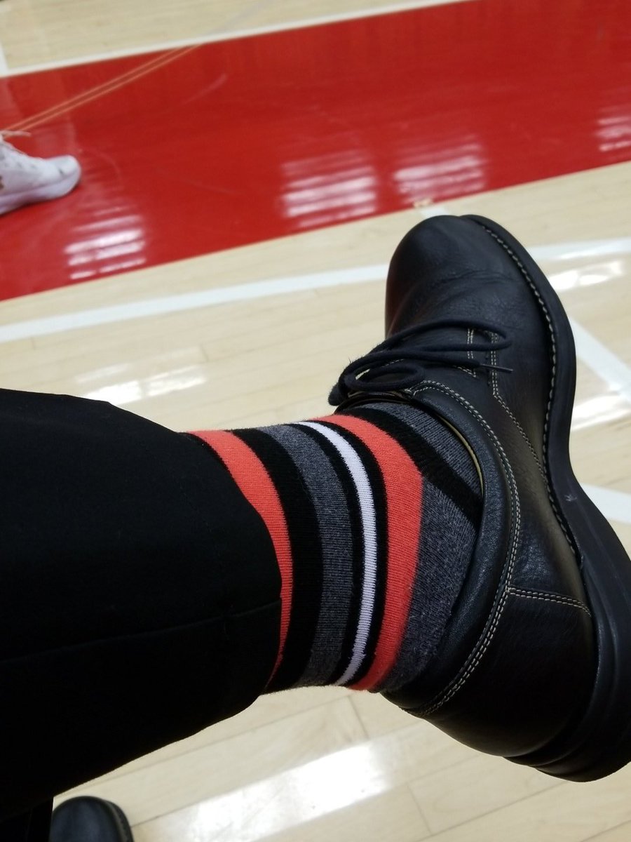 CoachBonetti's tweet photo. Kicking off a huge weekend of opportunity tonight vs @GopherVBall #StripesForTheWin #DBATCG #gamedaysocks https://t.co/6D9H3DofxE
