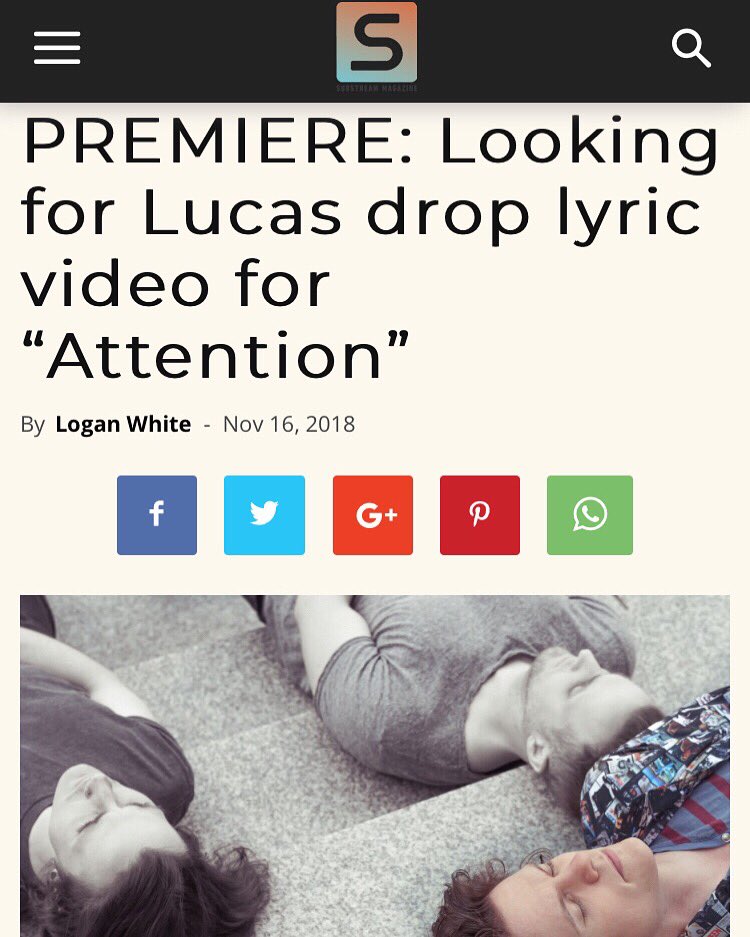 jonnylucasmusic's tweet image. A huge thanks to @Substream for premiering our single #attention . We love you guys!!
#britpop 
substreammagazine.com/2018/11/premie…