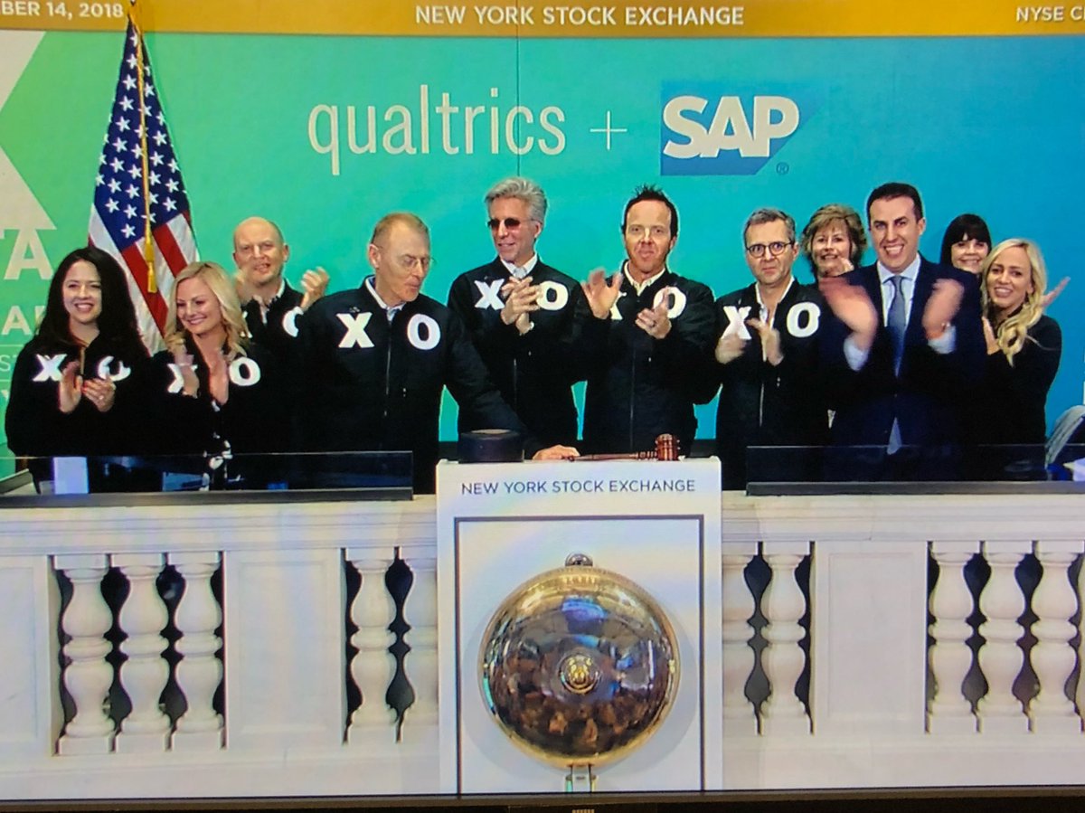 aliciatillman's tweet photo. An incredible week as we welcomed @Qualtrics @RyanQualtrics to @SAP Hudson Yards and ended the day with the @NYSE closing bell! So excited for the start of our journey together! #XO #TheBestRun https://t.co/aoPrQ8dKJt