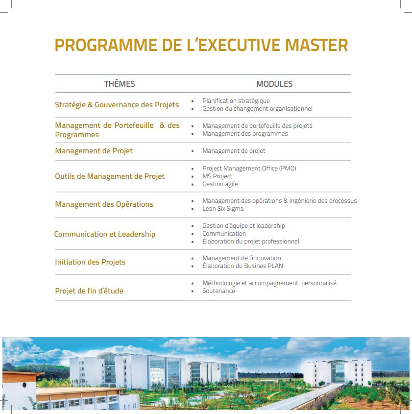 engineering_sl's tweet image. Université internationale de Rabat en partenariat avec le Groupe SL ENGINERERING TANGIER organise deux Exécutives Masters: Management de projet et des programmes, Pratique de la finance participative. A partir du 21 décembre 2018 à Tanger. Inscrivez vous uir.ac.ma