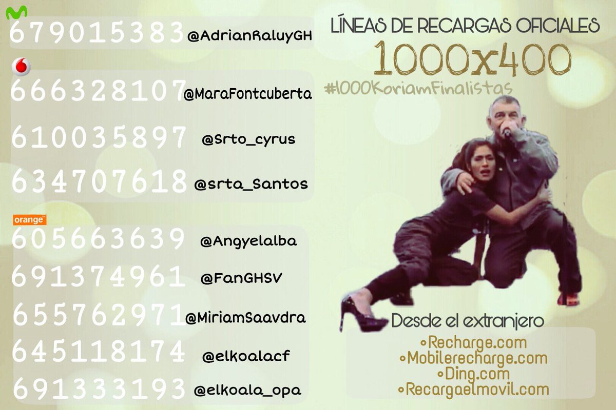 Oscar_P97's tweet photo. VIP AURAH AL 27510

¡Si conseguimos 1000€ nos recargan 400€!

📲Votos a: #100SeñoraCebolla (35/100)
🎙️Salvar Marta a: #200MartaInca
💶Recargas a: #1000KoriamFinalistas (340/1000)
 
#GHVIP16N #SomosLaAudiencia16 #SomosLaAudiencia16N #VIPDirecto https://t.co/CKmrUeLU3I