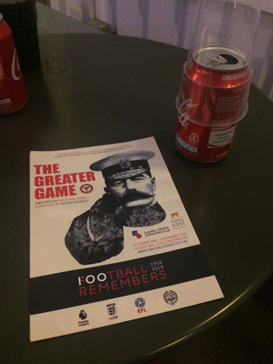 Once again very moving Play !
Excellent Actors performing @GreaterGameplay really great night out in London town  #LOFC #greatergame