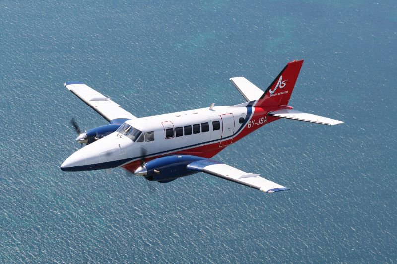 CovingtonAir's tweet photo. A picture of the Jamaica Air Shuttle #Beech99 In Flight. Do you know how many Beech 99s are currently in airline service? #PT6A https://t.co/UCajF70Bkj