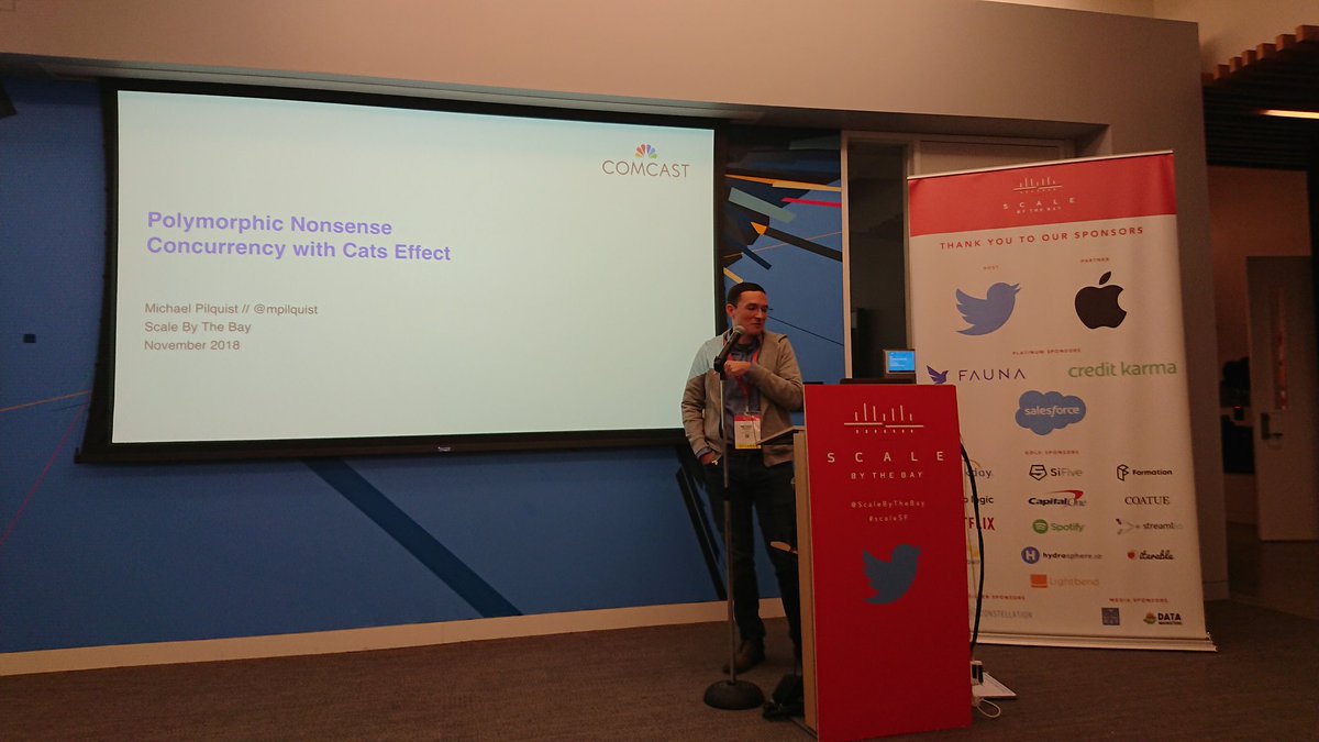 volpegabriel87's tweet photo. Time for @typelevel Cats Effect by @mpilquist #scalaSF @ScaleByTheBay https://t.co/I4REvF2psj