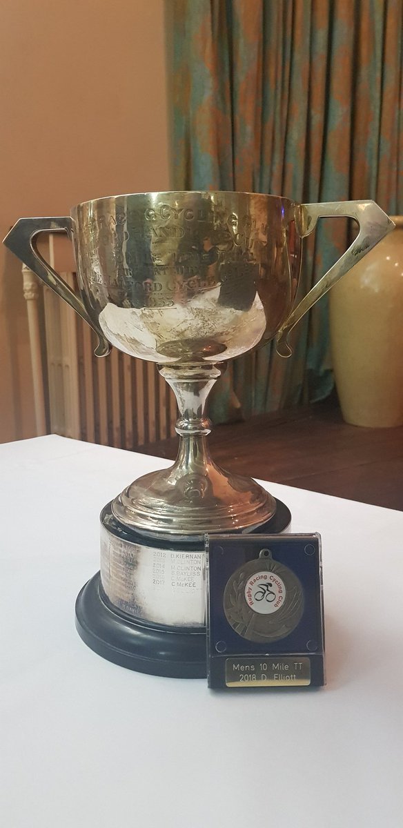 IntaCycling's tweet image. Great evening at the RRCC Awards evening. Picked up this trophy for the fastest four club 10 mile TTs. With all the health issues ive had this season it was not expected!