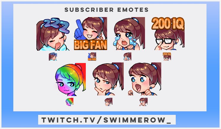 Swimmer Got Some Emotes After The Massive Askjayne Raid Exactly A Week Ago Thanks So Much Raegarooni They Came Out Amazing D Thx For All The People In My