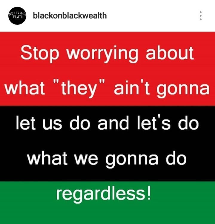 NBBREADS's tweet photo. T.H.E.M said: Do For Self..How much more preaching is needed..? #IAMCHEFEMUHAMMAD #StringonYourFinger #BlackonBlackWealth https://t.co/xaWVv5AmpL