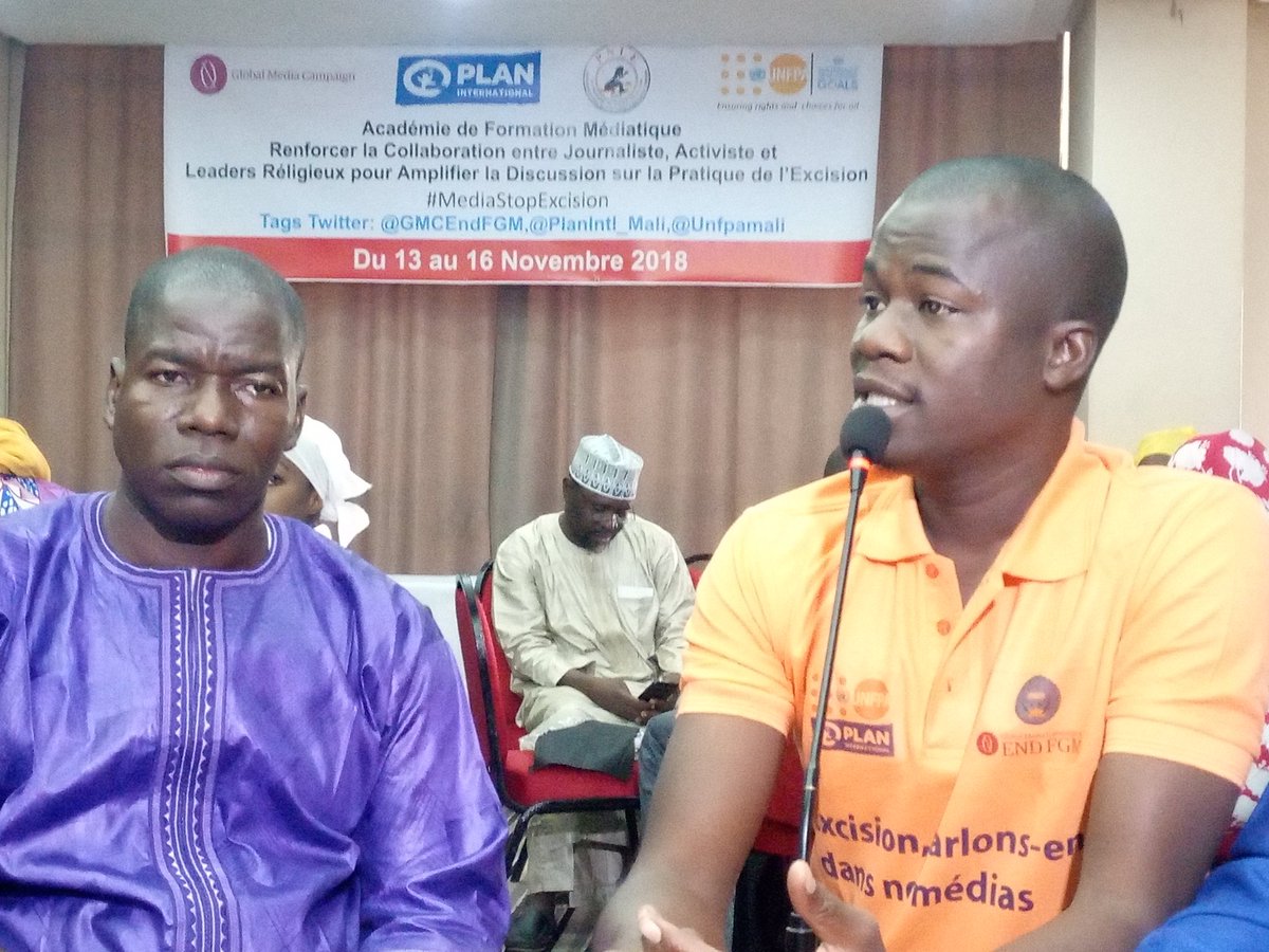 Intervention du jeune activiste Malien issa Sogoba , qui affirme que   cette académie de formation est le début d'un éveil de conscience pour l'abandon de l'excision au Mali #@issasogoba #mediastopexcision
