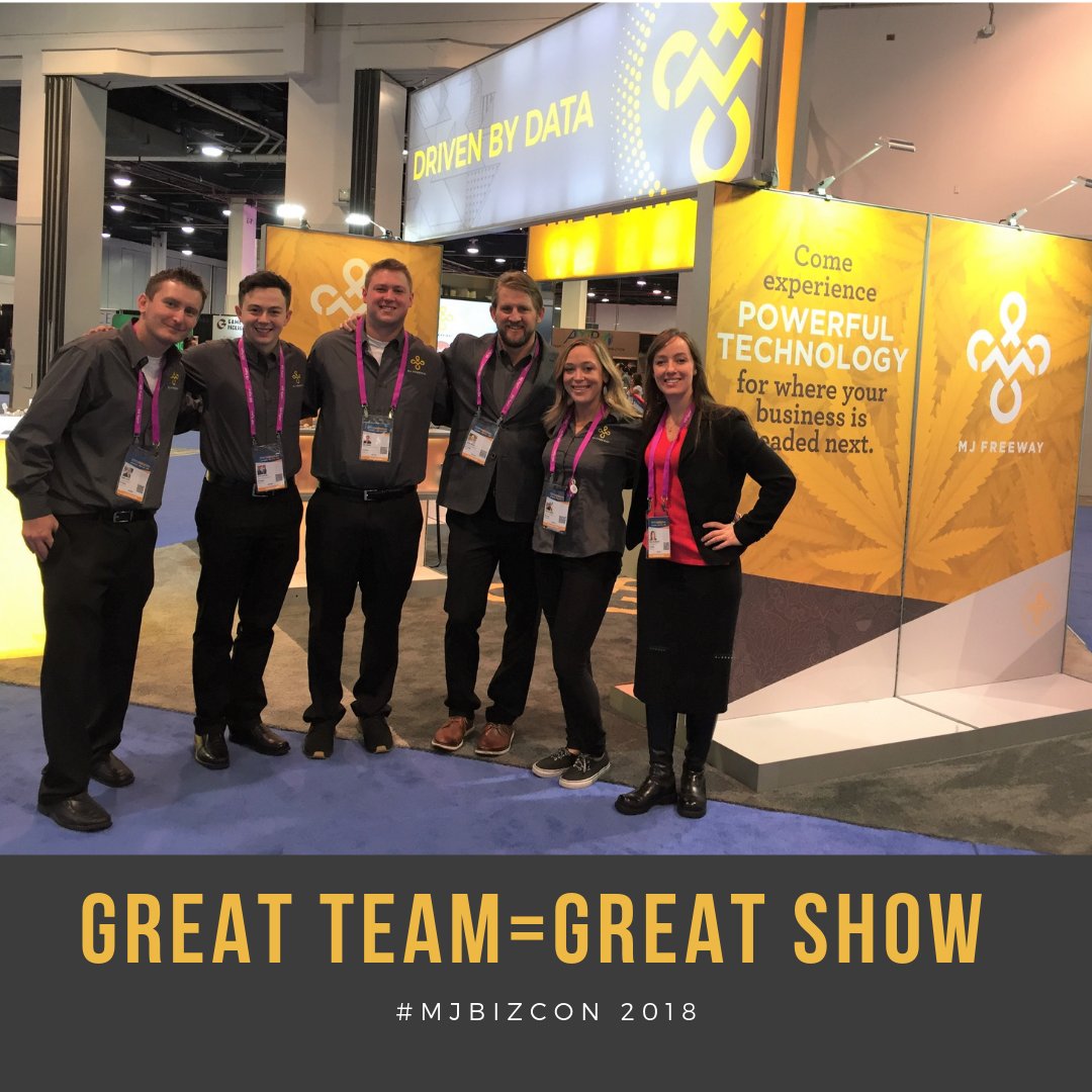 mjplatformtech's tweet photo. That's a wrap on #MJBizCon2018! Thanks to everyone who stopped by. Time to keep the conversation going by joining our email list @ https://t.co/XdCtAlThP9. #MJFreeway #Cannabis #PowerofData https://t.co/OvJMgcobeL