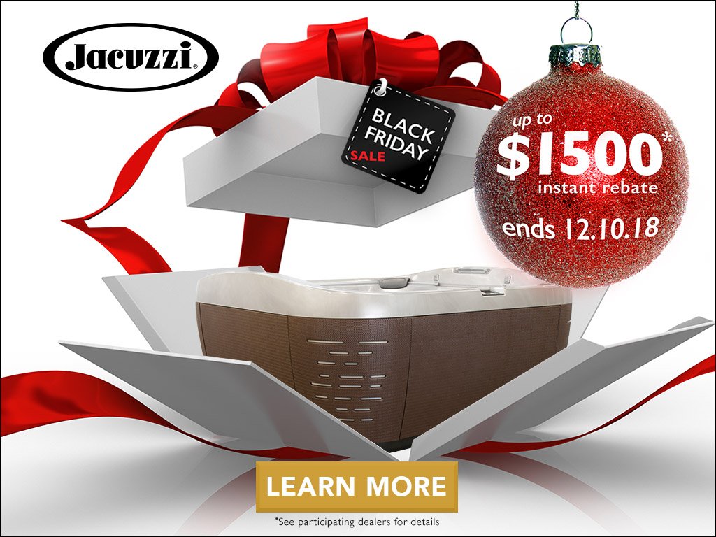 spas_affordable's tweet photo. Black Friday Promotion —offering a factory rebate of up to $1,500 on 2017 and newer model year J-500™,  J-400™,  J-300™,  J-200™ and J-LX® Collection  hot  tubs.  The promotion begins Friday, November 16th. https://t.co/NZafJKlGO7