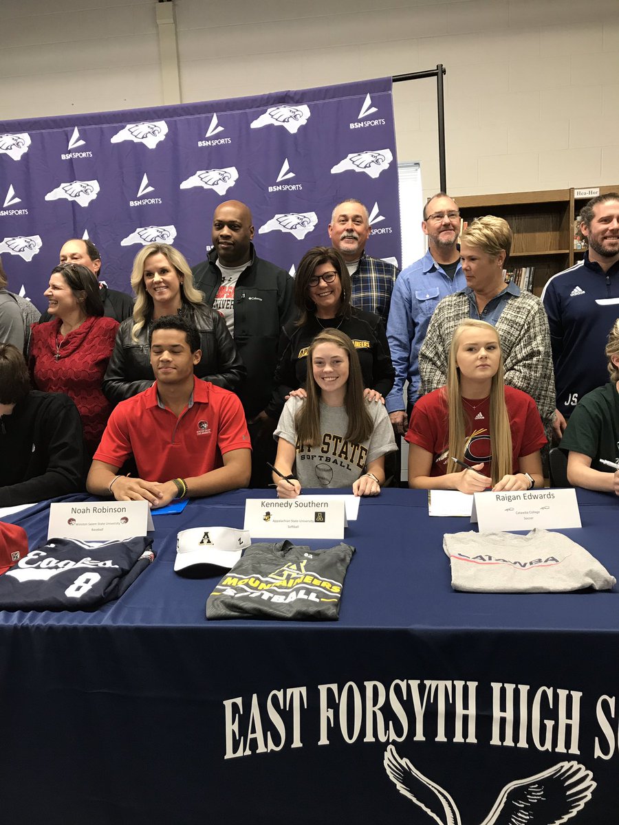 mrshiltonrocks's tweet photo. Signing day @EFeagles with Kennedy Southern who’s joining the ASU softball team in the fall of 2019! @appstatesports #appstatealum #hiltonaplit @appstate https://t.co/nhrkSiYitB