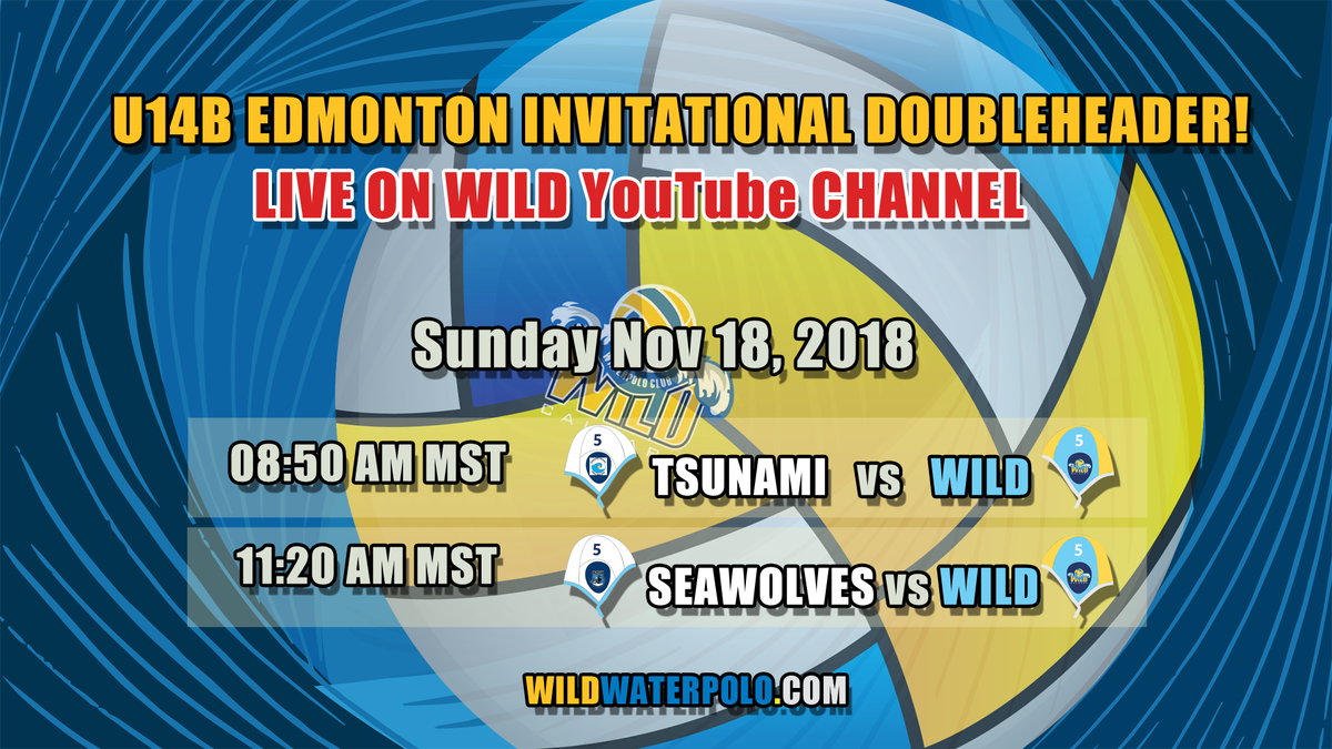 CalgaryWild's tweet photo. U14 Boys Edmonton Invitational Doubleheader LIVE!
Tune in to Wild's YouTube channel on Sun, Nov 18, at 8:50 AM to watch our U14 Boys in action against Tsunami, and after a short break they will be playing Seawolves at 11:20 MST (GMT-7)
GO WILD GO!
https://t.co/MrppRU0Yy9 https://t.co/cSabIujXOm