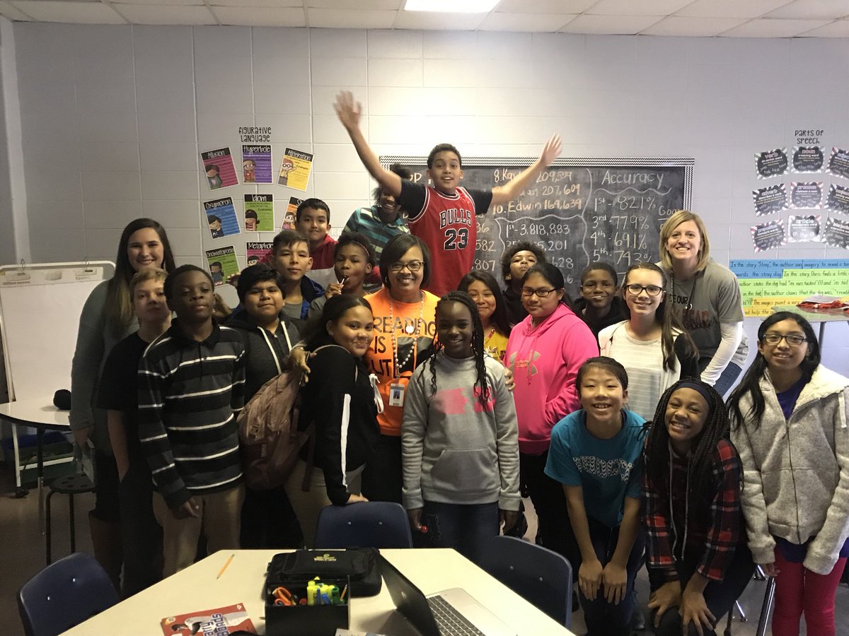 AnitaClarke18's tweet photo. CRMS students were excited about a class visit to check reading logs. “Reading is Lit!” #Expectations #Excellence https://t.co/zt5CujAaFo