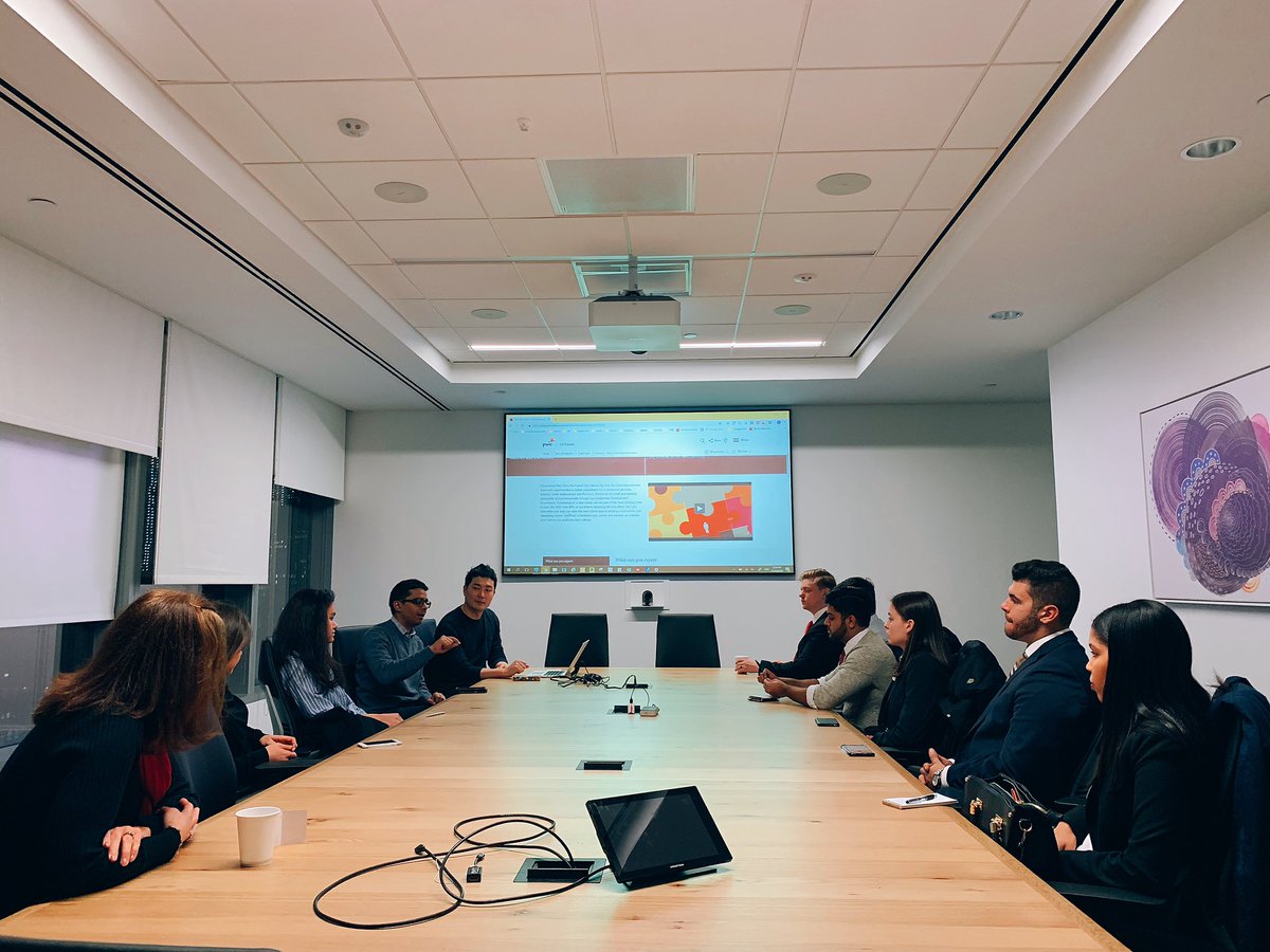Final field this semester to #PwC!! Vinai emphasizes the influence on big data and technology and how it is holistically shifting operations in the public accounting industry 🔬📈