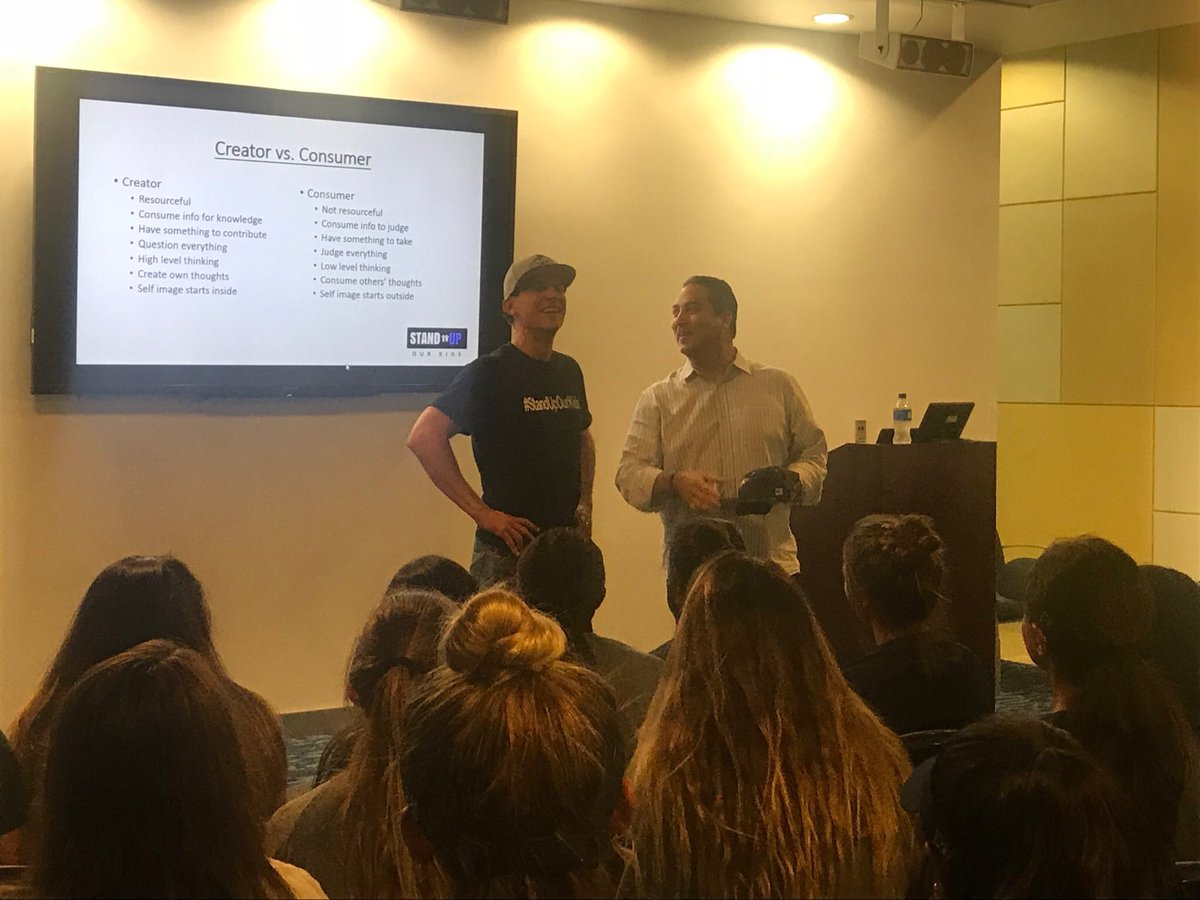 SHARKSrSMART's tweet photo. A big thank you to @standupourkids for your vulnerability, resilience &amp; for coming out to speak to our Sharks tonight!! #NSUSharks #StandUpOurKids #NSUAthletics 🦈🦈🦈 https://t.co/EhJoMS4b2p