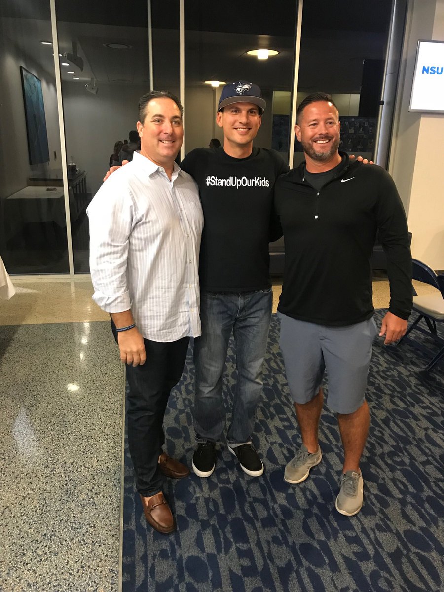 A big thank you to <a href="/standupourkids/">StandUp OurKids</a> for your vulnerability, resilience &amp; for coming out to speak to our Sharks tonight!! #NSUSharks #StandUpOurKids #NSUAthletics 🦈🦈🦈