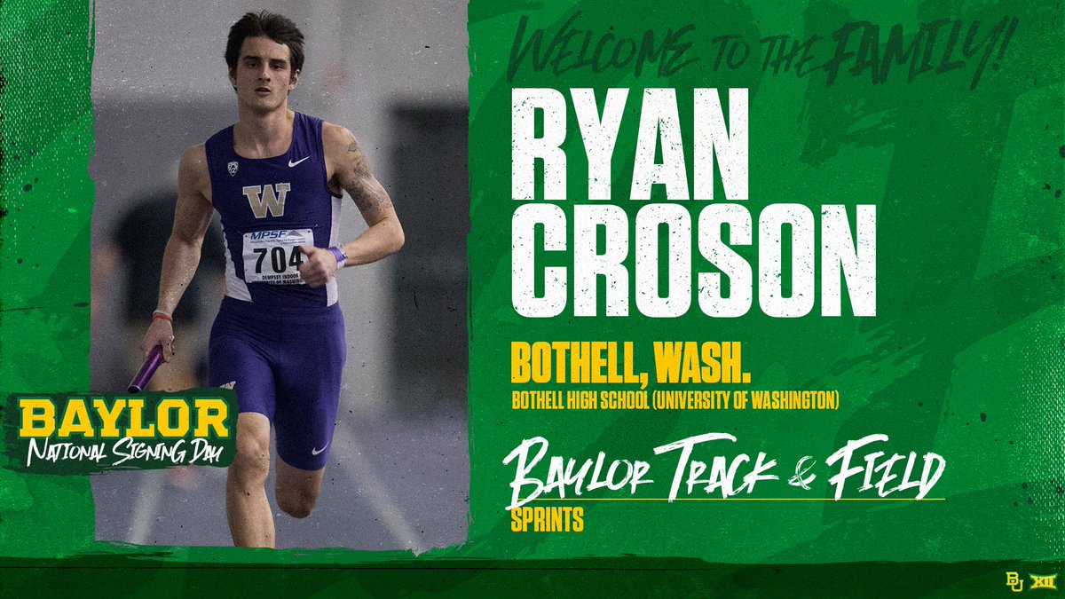 BaylorTrack's tweet image. University of Washington ➡️ Waco

Welcome transfer Ryan Croson to the Baylor Family! #SicEm 🐻 #SignBU 🖊