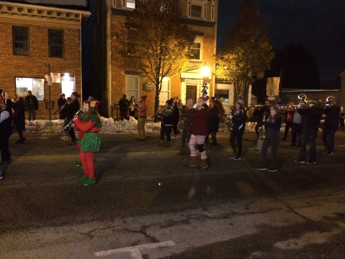 Pretty great to see <a href="/shippensburgU/">Shippensburg University</a> president &amp; our marching band in the Dickens Day Parade!