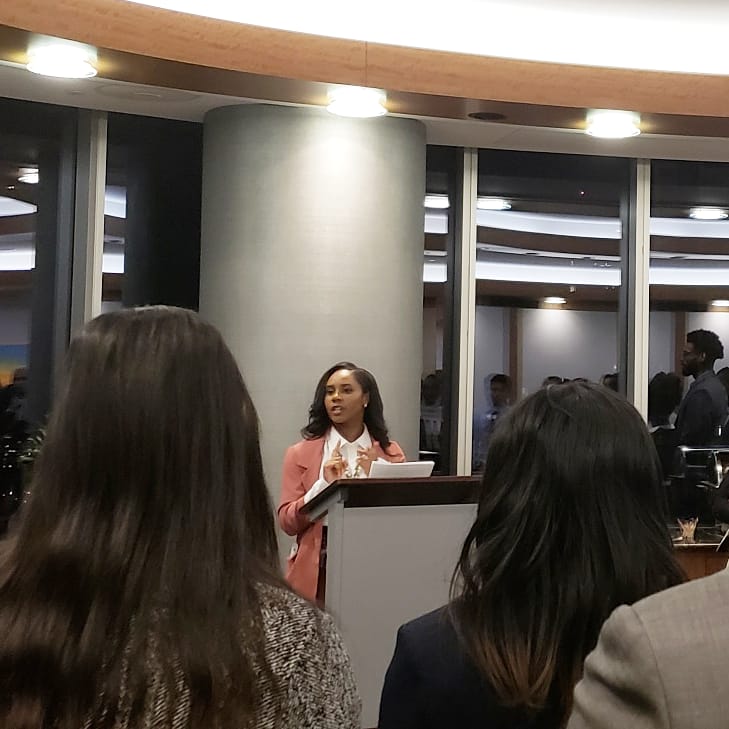 AttyKris's tweet photo. Thank you to @HuschBlackwell for inviting me to speak at their #DiversityReception! I encouraged the law students to remain resilient, always be kind and act with integrity, and to be open minded as they continue their journeys. #WAAL #MinorityLawyers #BlackLawyers #Leaders https://t.co/0x9fBnHmG5