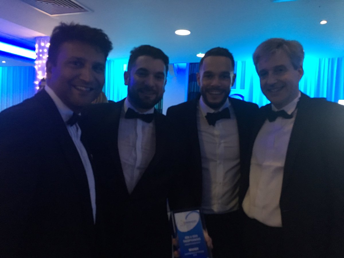 TootingTown's tweet photo. So delighted to catch up with our #AwardWinning Barbers from #Tooting Ben &amp; Kris from London Barberhood  @kristheo85 who won Best New Business award @wandsawards2018 Congratulations guys! https://t.co/VYlWtXr55d