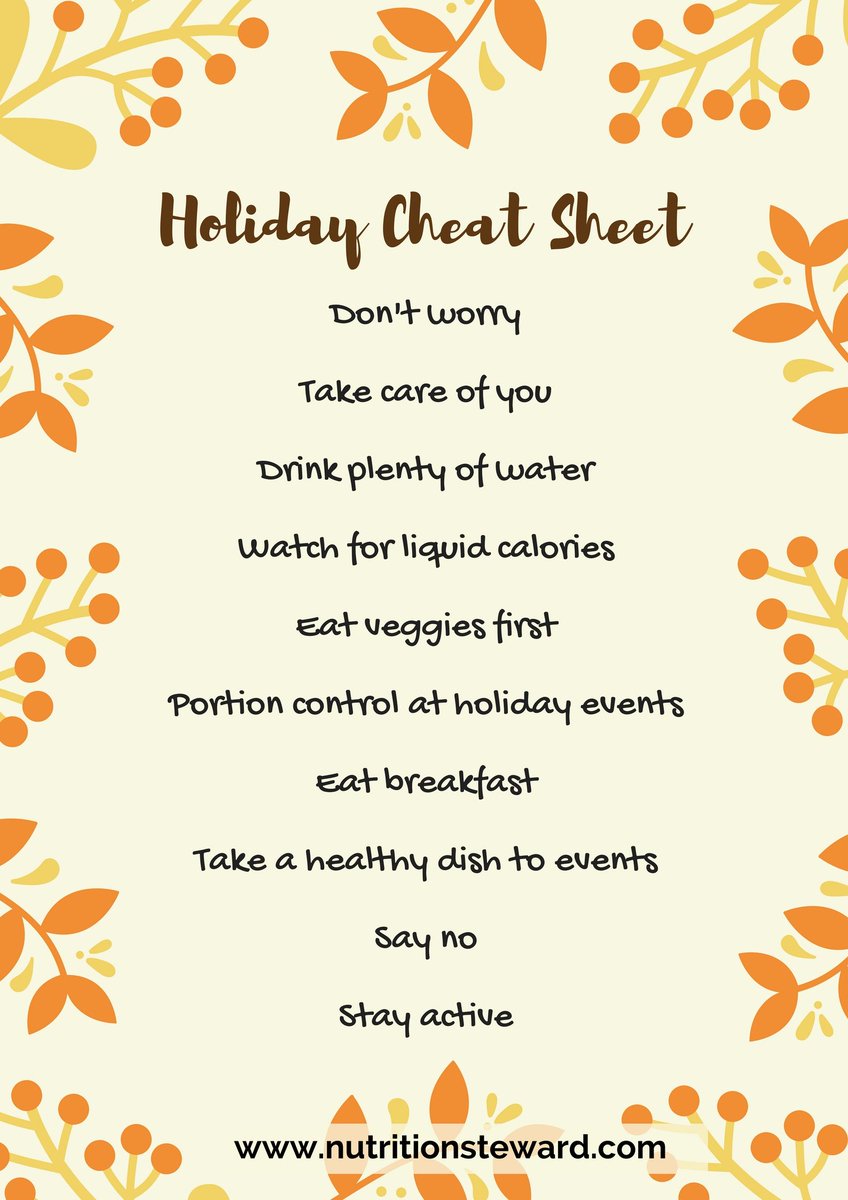 NutriSteward's tweet photo. Feeling stressed with all of the upcoming Holiday festivities?
#dontworry #getthroughtheholidays #holidaystress #holidaycheatsheet #holisticthinking https://t.co/9roiUIOTHC