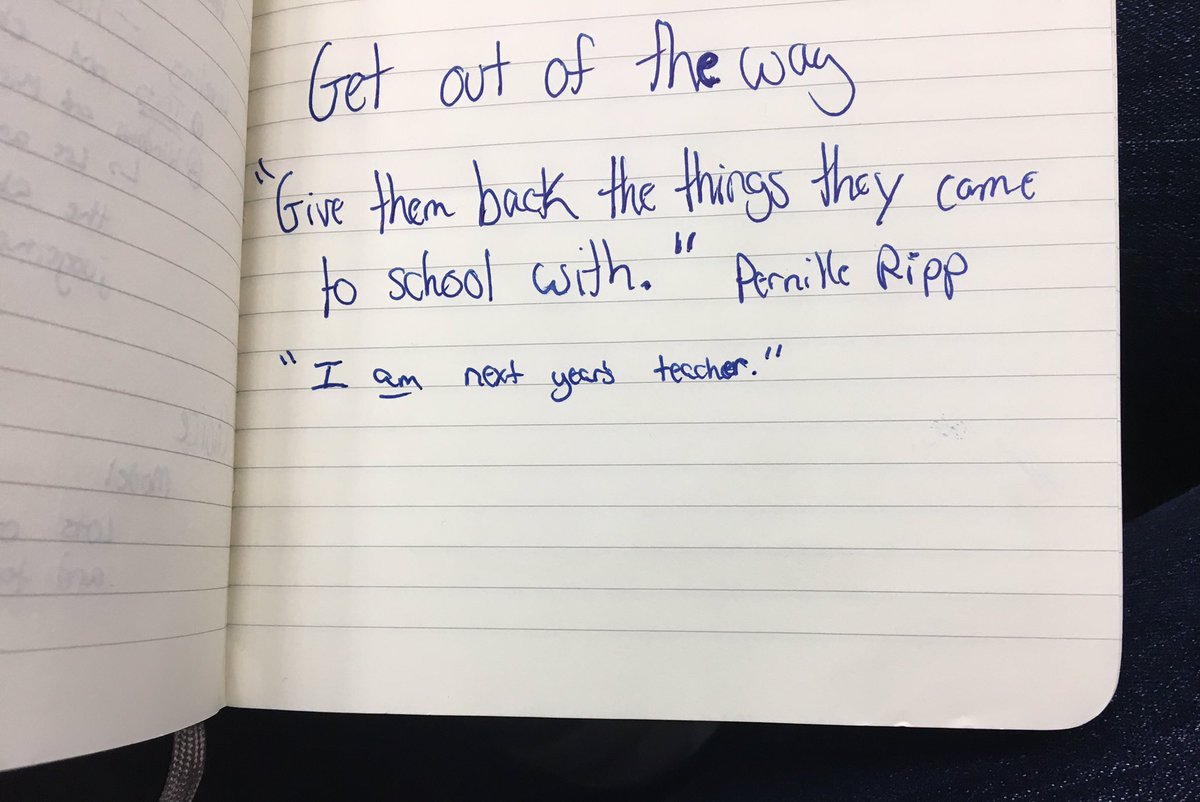 LucyDuncanEdu's tweet photo. Just five minutes worth of notes from #NCTE18 Creating Passionate Reading Communities session with @pernilleripp @pennykittle and @donalynbooks Feeling inspired! https://t.co/1T2KcWw0Lq