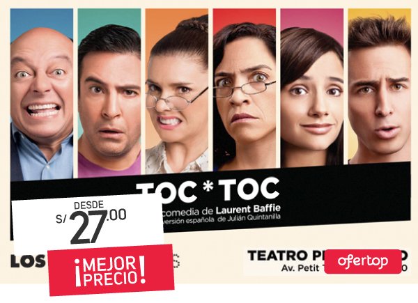 OferTOPpe's tweet photo. TOC*TOC: La Comedia del Año en el Teatro Luiggi Pirandello ➡ https://t.co/Pbpjl50OxI https://t.co/OmleygZoZ9