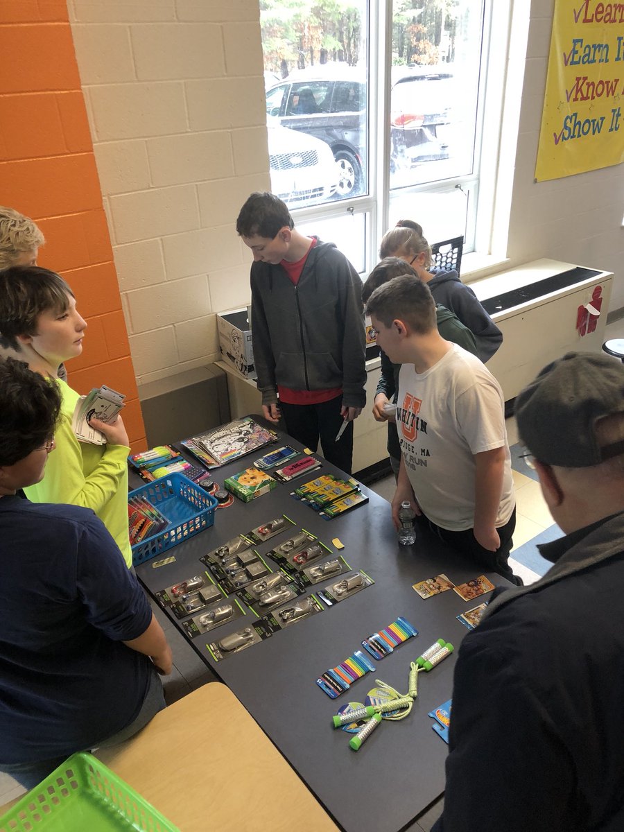 UxbWhitin's tweet photo. We conducted our first PBIS school Store today at Whitin during lunch. The students were very excited to trade in their stars for prizes. We collected over 140 stars in two lunches today!
#KeepGettingThoseStars!
#NewStuffOnTheWay
#RecognizeThePositive
@UxbCurriculum @RichDrolet https://t.co/1DGUSoWnlX