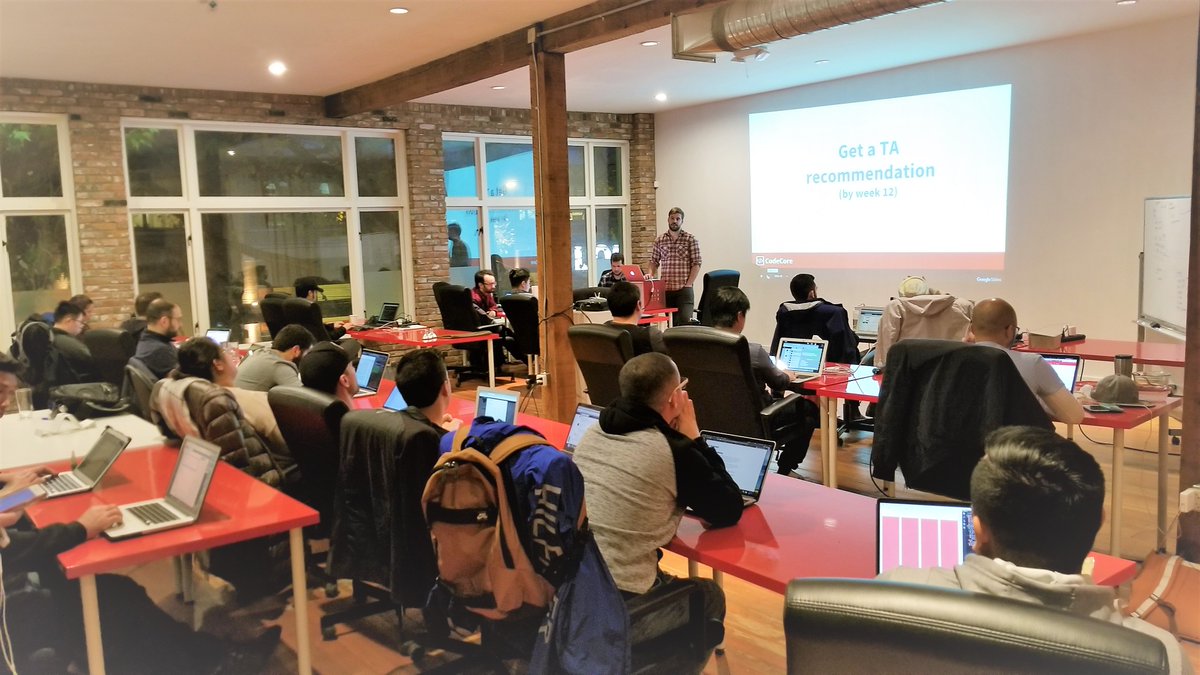 CodeCoreCollege's tweet image. Our awesome TA Brett delivering his regular career sessions. This makes a student all prepared to get into the tech industry to look for a job as they graduate from CodeCore!
#hustle #career #CodeCoreCrew #CodeCore #CodeCorelife #vancouver #javascript #reactjs #nodejs #html #css