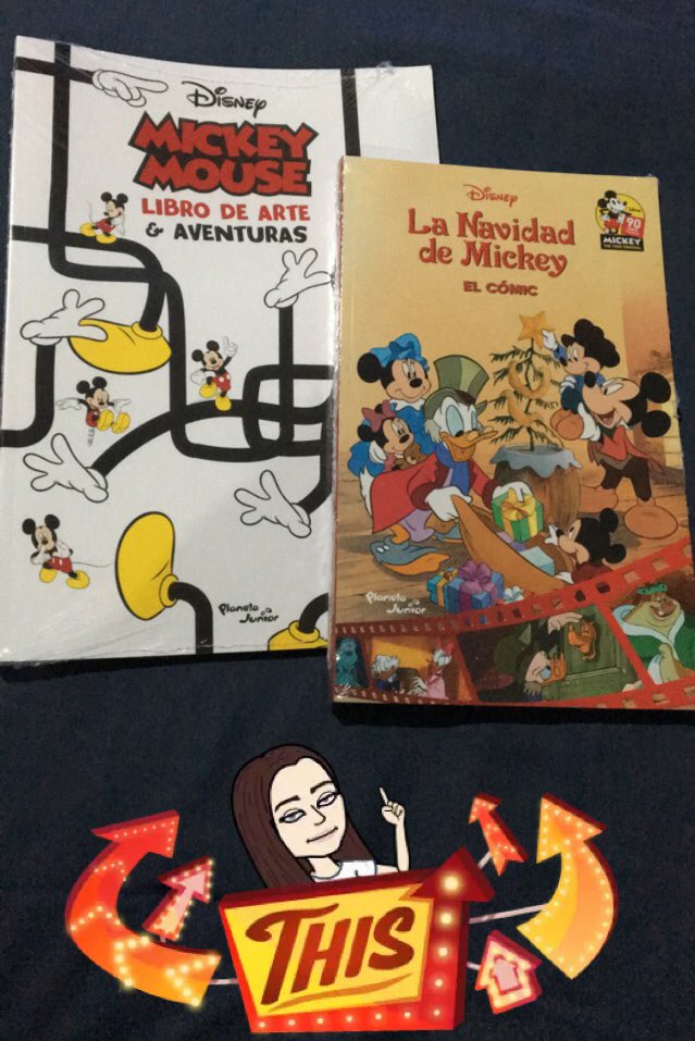 irenegarciamx's tweet photo. #CreemosEnLosLibros Gracias por estos dos que harán feliz a #minichic y muy adhoc al 90 aniversario de #MickeyMouse #Mickey90 https://t.co/FmfDnri5oi