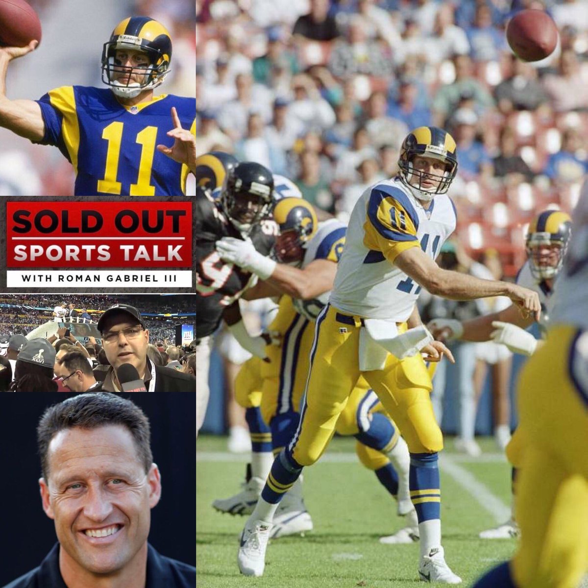 RomanGabriel3rd's tweet photo. Talkin @RamsNFL w @jimeverett @BoilerFootball @eldoradohs sat 8:05 pm est #soldoutsportstalk stream https://t.co/NpiFu1tisI AFRtalkapp @BigGame81 @SoCalRamsBC @EricDickerson @FlipperAnderson @kurt13warner @RickyProehl @TalkRams @leighsteinberg @RyanDLeaf @kdemoff @StCyrilEncino https://t.co/6GAiHqCqou