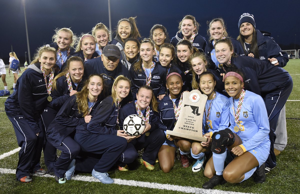 kylefstackpole's tweet image. .@AthleticsRHHS girls soccer has played in 13 state finals, and all 13 times, they've been crowned state champions. 

Their latest triumph came Friday, as the Hawks defeated @LadysoccerWhs, 1-0, to win their third straight 2A state title. STORY/PHOTOS: bsun.md/2Tkia0o