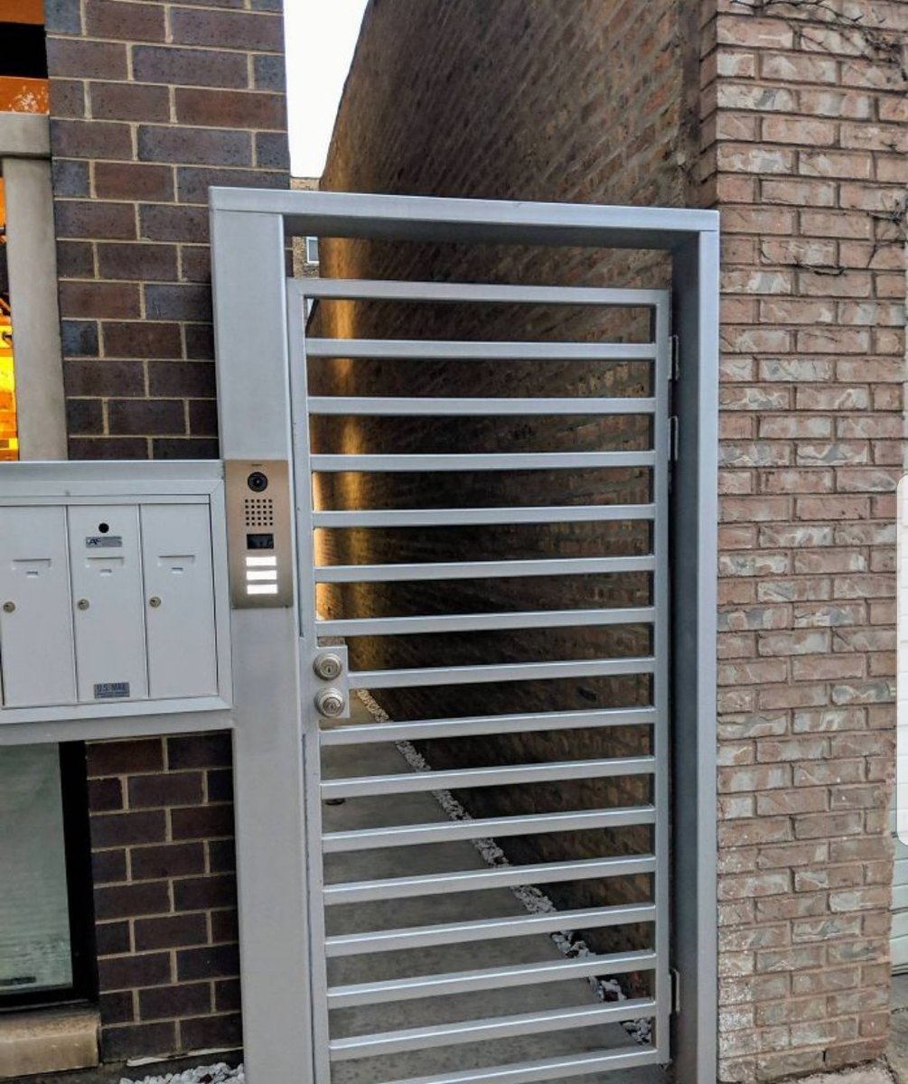 SteveD3's tweet image. When your security gate is a ladder...