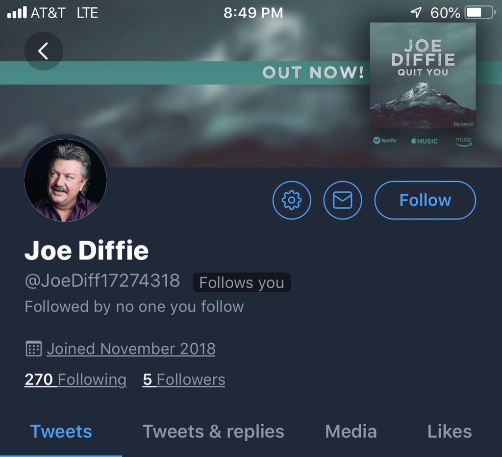 @JoeDiffieOnline @JoeDiff06538539 They already tried again with another profile...
