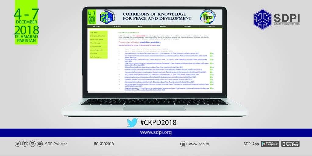 SDPIPakistan's tweet photo. Do you know that SDPI is hosting more than 35 sessions on #sustainable #development on our two mega events #CKPD2018 in Islamabad Pakistan. Visit our website for details: 
https://t.co/u9vDG3KYs8

#AirPollution #SDGs #CPEC #Trade #Health #Education #Cooperation #Conference https://t.co/OB4hdHDHaO