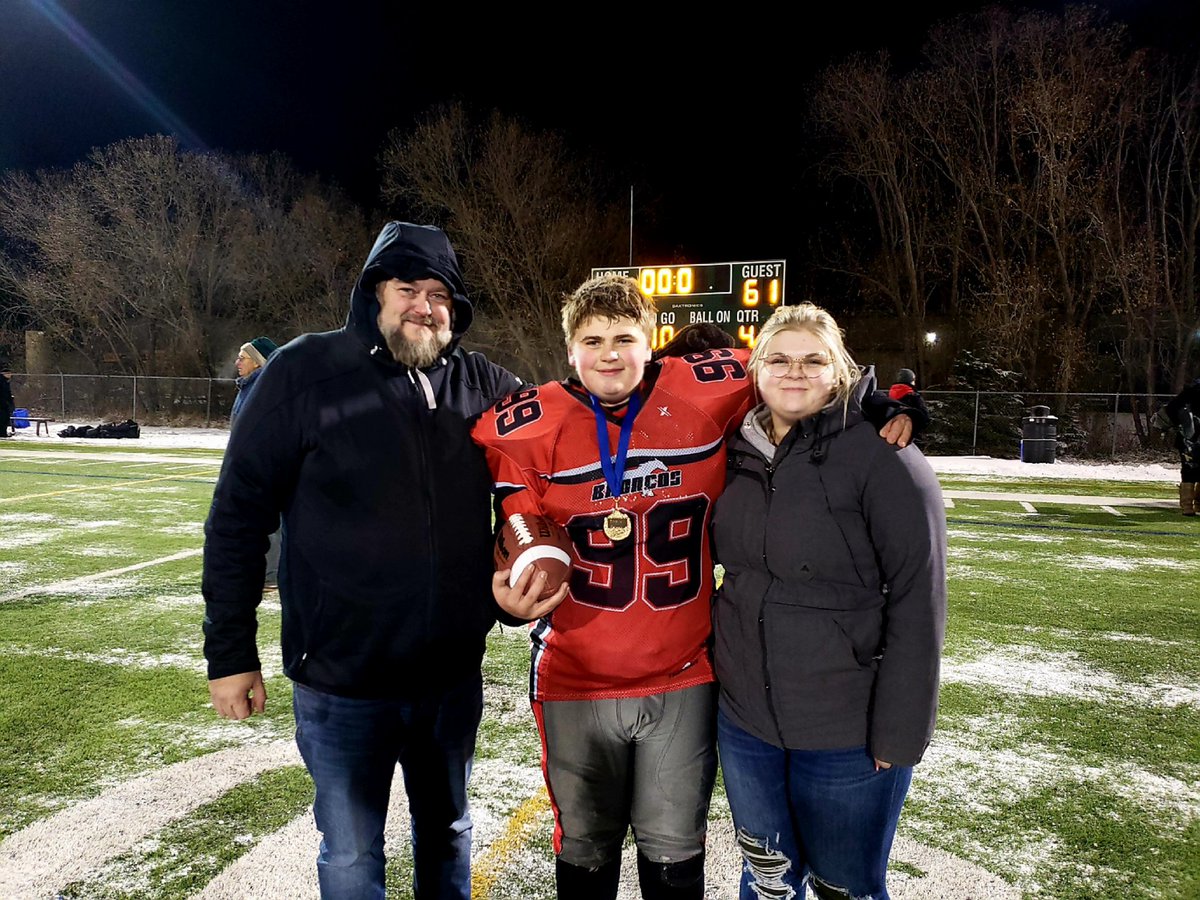 tbodnaruk's tweet photo. Provincial champs!!! My son Ethan Bodnaruk with the championship game ball!!!! #gpbroncos https://t.co/1hmeO1jpWW