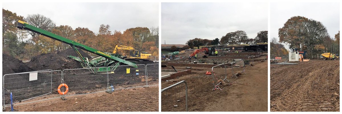 laneenduk's tweet photo. Lots of site activity at our Delamere site yesterday...Screening peat ready for removal; substructure brickwork gets underway; and our siltbuster gets going on the edge of site. #LaneEnd https://t.co/IsSDAYbjls