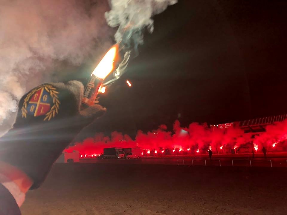 spartaforever's tweet photo. Oslavy 125 lety @ACSparta_CZ nemohly včera minout ani Letenskou pláň a okolí našeho stadionu ⚽️💪💙💛❤️ #acsparta #125let #ultrassparta #letna #spartaforever https://t.co/ob4RH4BAt9