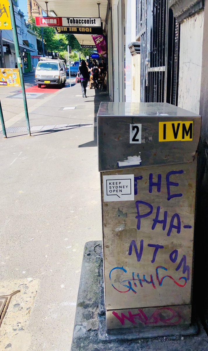 SydneyWords's tweet photo. Best hyphen in Sydney* #PHA-NTOM #besthyphen #iloveSydney #Darlinghurst #graffiti *unconfirmed https://t.co/NyGQ0V5w0Z