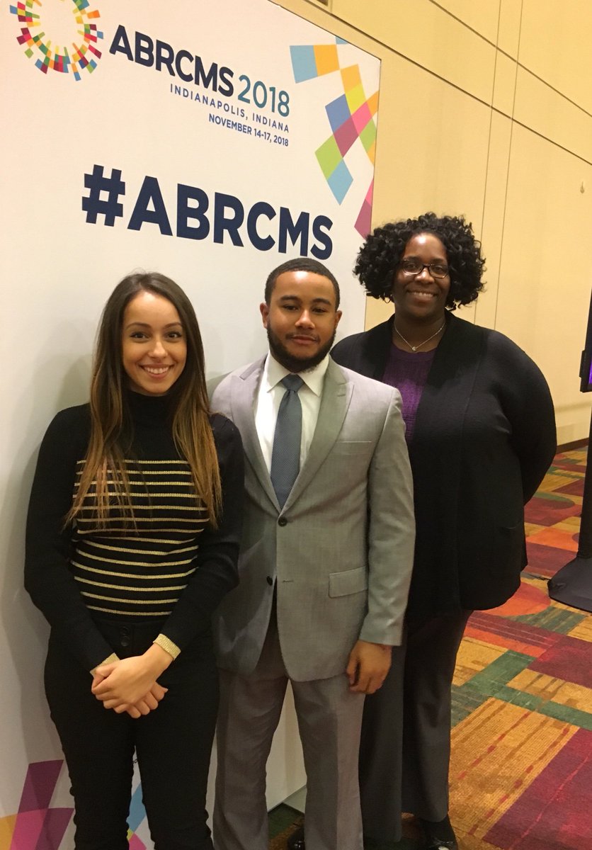 Great time in Indianapolis at #ABRCMS2018 with lab members Bryant and Sarah. Nice job presenting today, Bryant!