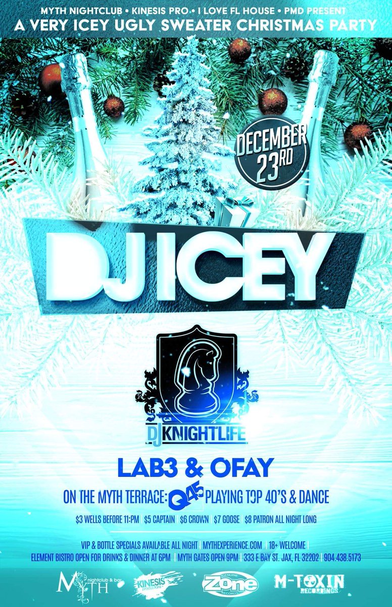 LavoEnt's tweet photo. A @Dj_Icey Xmas !! Sunday Dec 23rd @myth_element !!
Use Promo code" Lavo to save $!
π:https://t.co/gdW7QunkCw
#flbreaks #thekingofbreaks #edm #trap #dtjax #jaxbeach #fl #Orlando #DowntownJax #igersjax #breaks #plur #nightlife #xmasbash #ChristmasParty https://t.co/sjhAIu9stF