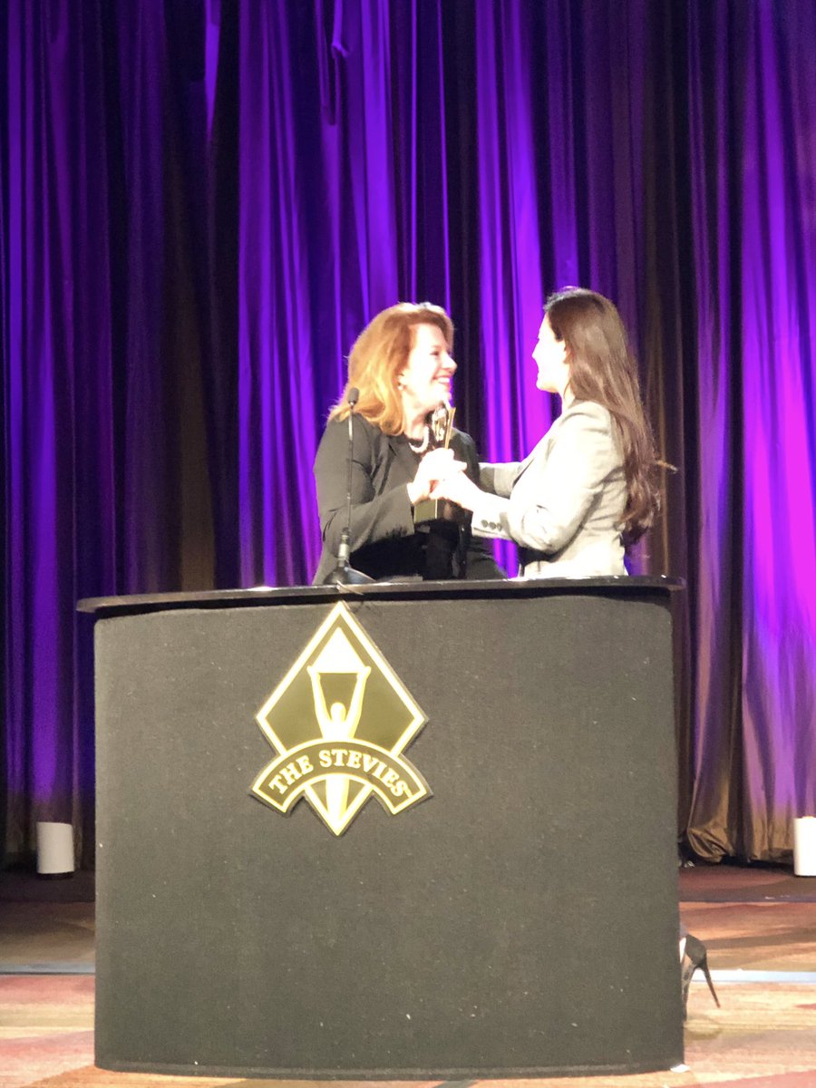 MGMA's tweet photo. So proud of @DrHalee for winning Woman of the Year at @TheStevieAwards! Great night celebrating our President &amp; CEO! Congrats Dr. Halee! https://t.co/Zdb3Vx2AuD